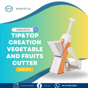 Tip&Top creation Vegetable and Fruits Cutter for Kitchen, Unique Slicer and Grater with Safty Holder, Dicer Adjustable Safe Hand Press Slicer for Slice Onion, Cucumber, Potato Chips