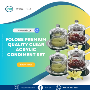 FOLOBE Premium Quality Clear Acrylic condiment set spice box with spoon seasoning salt pepper spice