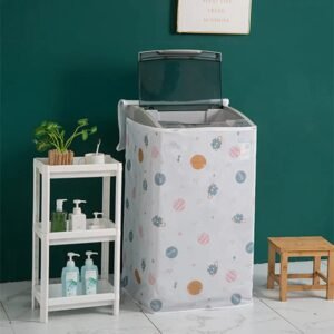 Waterproof Washing Machine Cover – UV-Resistant Polyester with Front Zipper | All-Side Protection