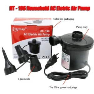 Electric Air Pump for Mattress, Boat & Inflatables – High Volume with Inflate & Deflate Function