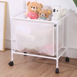 Toy Storage Basket with Wheels – Kids’ Organizer Bin with Durable Fabric & Easy Mobility