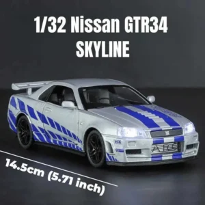 1:32 Nissan GTR R34 R35 Skyline Ares Alloy Sports Car Model Diecast Simulation Metal Toy Car Model Collection Toy Gift
