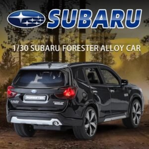 1:30 Subaru Forester Model Car Diecast Toy Vehicle Doors Open Pull Back White